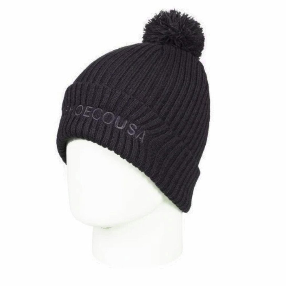 DC Trilogy Pom Beanie Cap Hat Black NEW